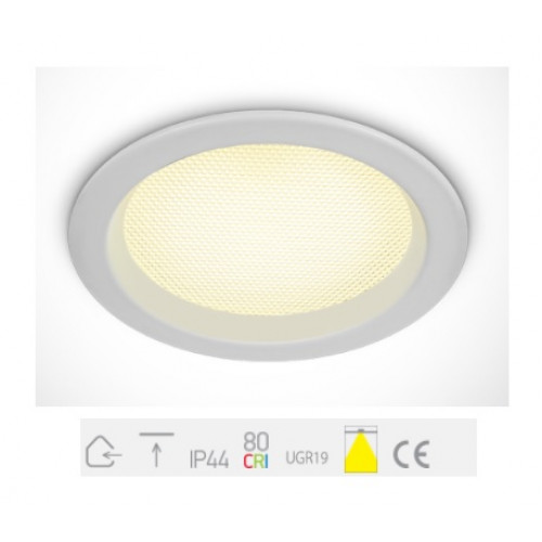 ONE Light, 10110U/W/W, White SMD LED UGR19 10W WW IP44 230V