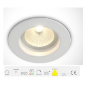 ONE Light, 10112E/W/C, White Dark Light COB LED 12w CW 700mA 40deg