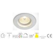 ONE Light, 10112E/W/W, White Dark Light COB LED 12w WW 700mA 40deg