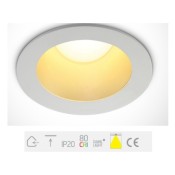 10112ED/W/BS/W, White LED 12W WW IP20 230V Dark Light Brass Reflector