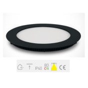 ONE Light, 10112FA/B/C, Black LED 12W CW IP40 230V Slim Downlight