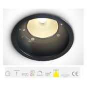 10112L/B/W, Black COB LED 12w WW 700mA 40deg Dark Light Without Reflector