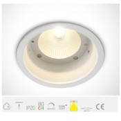 10112L/W/W, White COB LED 12w WW 700mA 40deg DL Without Reflector