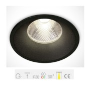 ONE Light, 10112TD/B/C, Black LED 12W 20deg CW IP20 230V Dark Light