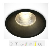 ONE Light, 10112TD/B/W, Black LED 12W 20deg WW IP20 230V Dark Light