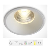 ONE Light, 10112TD/W/W, White LED 12W 20deg WW IP20 230V Dark Light