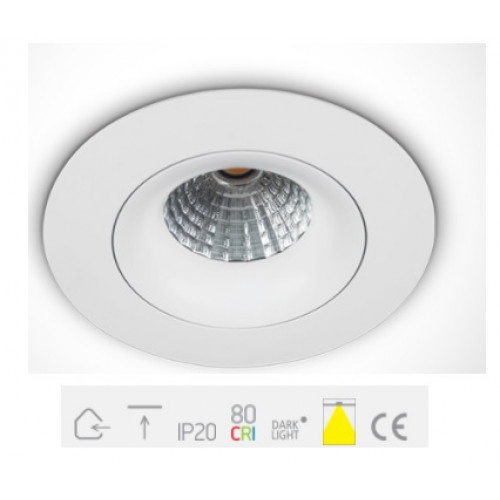 ONE Light, 10113A/W/W, White Dark Light LED 15W WW 100-240v