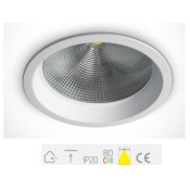 ONE Light, 10115CD/W/C, White COB Downlight LED 15W CW + Driver 230V IP20