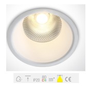 ONE Light, 10115FD/W/W, White LED 15W WW 24deg IP20 230V Dark Light