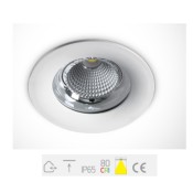 ONE Light, 10115G/W/C, White Downlight LED 15W CW IP65 60d 230V