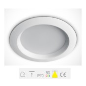 ONE Light, 10115T/W/C, White SMD Downlight LED 15W CW IP20 230V
