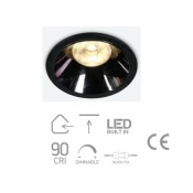 ONE Light, 10118DC/B/W, Black LED 18W WW IP20 36deg 500mA Dark Light
