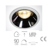 ONE Light, 10118DC/W/W, White LED 18W WW IP20 36deg 500mA Dark Light