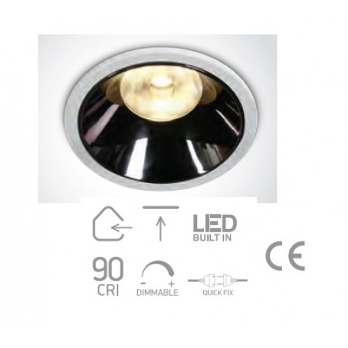 ONE Light, 10118DC/W/W, White LED 18W WW IP20 36deg 500mA Dark Light
