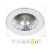 ONE Light, 10120C/W/W, White LED Recessed Downlight 20w WW 230v