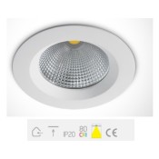 ONE Light, 10120CA/W/C, White LED Downlight 20W CW IP20 60deg 230V
