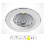 ONE Light, 10120CA/W/W, White LED 20W Downlight WW IP20 60deg 230V