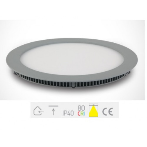 ONE Light, 10120F/G/D, Grey LED 30w Slim DL IP40 100-240v