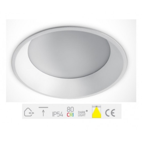 ONE Light, 10120FD/W/C, White LED 20W CW IP54 230V 100deg Dark Light