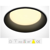 ONE Light, 10122D/B/C, Black LED 22w CW IP20 230V 100deg Dark Light