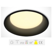 ONE Light, 10122D/B/W, Black LED 22w WW IP20 230V 100deg Dark Light