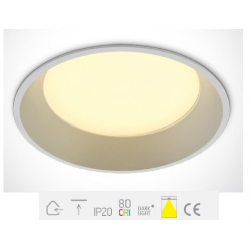 ONE Light, 10122D/W/C, White LED 22w CW IP20 230V 100deg Dark Light