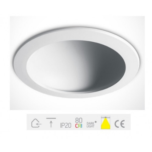 ONE Light, 10122FD/W/C, White Dark Light LED 22W CW IP20 230V