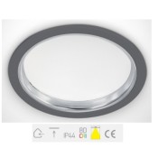 ONE Light, 10124/G/W, Grey SMD LED 24w WW IP44 85-240v