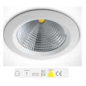ONE Light, 10130CA/W/W, White Downlight LED 30W WW IP20 60deg 230V