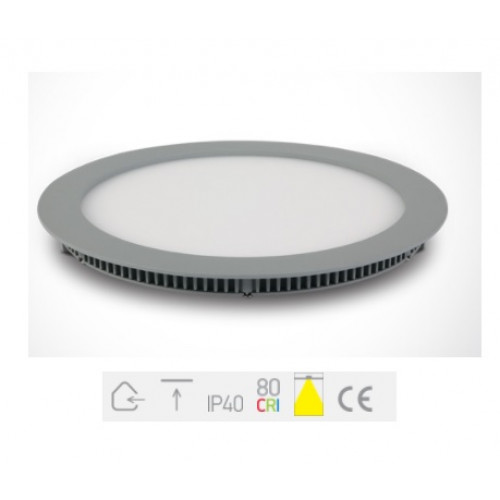 ONE Light, 10130FA/G/C, Grey Slim Downlight LED 30W CW IP40 230V