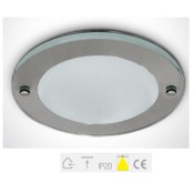 ONE Light, 10220BF/MC, Brushed Chrome Recessed Downlight 2xE27 20W