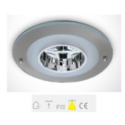 ONE Light, 10220CF/MC, Brushed Chrome Recessed Downlight 2xE27 20W