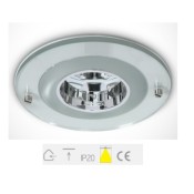 ONE Light, 10220CF/W, White 2xE27 20W Recessed Downlight