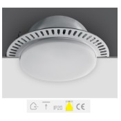 ONE Light, 10220T, E27 2x20W Trimless Opal Diffuser Downlight