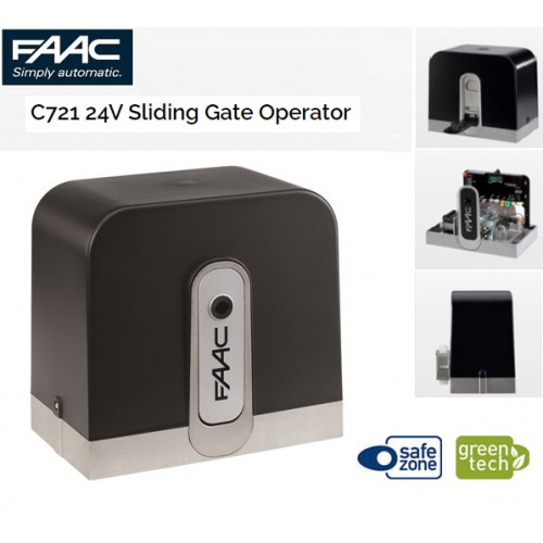FAAC (109321) C721 24V Sliding Gate Motor (800kgs), Residential / Light Commercial