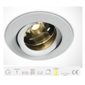 11102DB/W/W, White COB LED 2W WW 700mA 3deg IP20 Dim Adjustable