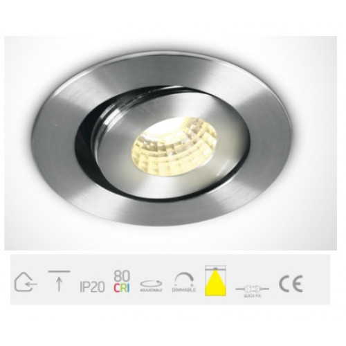 11103B/AL/W, Aluminium COB LED 1w/3w WW 40deg 350mA/700mA