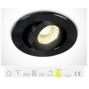 ONE Light, 11103B/B/W, Black COB LED 1w/3w WW 40deg 350mA/700mA