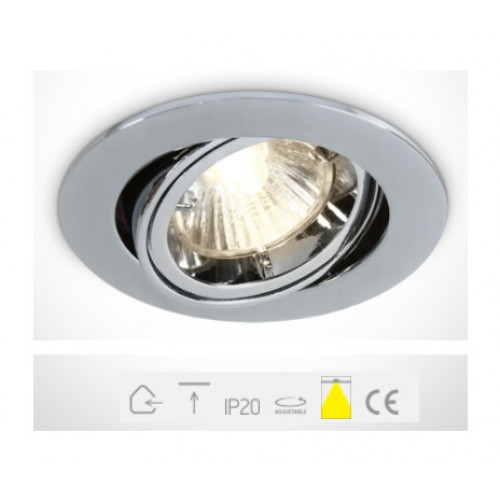 ONE Light, 11103C/C, Chrome MR11 35W Recessed Adjustable Spot