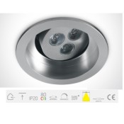 ONE Light, 11103D/G/W, Grey LED 3w WW Semi-Trimless 350mA IP20