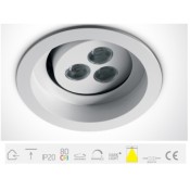 ONE Light, 11103D/W/C, White LED 3w CW Semi-Trimless 350mA