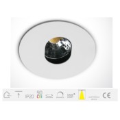 ONE Light, 11103E/W/W, White LED 3W 24deg 350mA Adjustable Dark Light