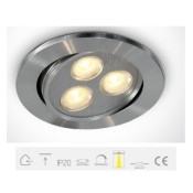ONE Light, 11103L/W/15, Aluminium LED WW 3w 15d 350mA IP20