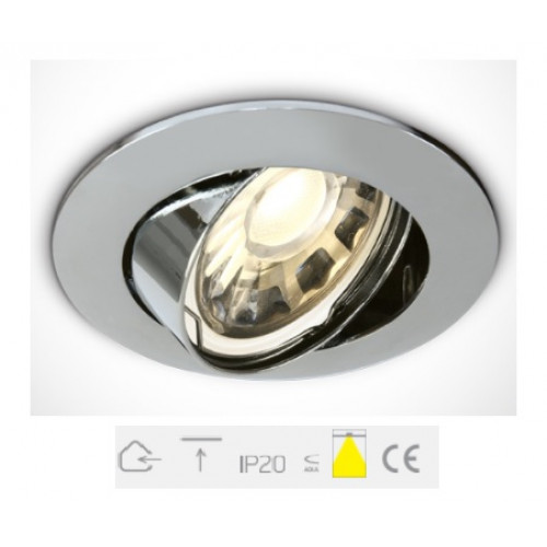 ONE Light, 11105/C, Chrome 50W MR16 Recessed Adjustable
