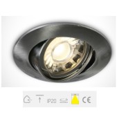ONE Light, 11105/MC, Brushed Chrome 50W Recessed Adjustable MR16