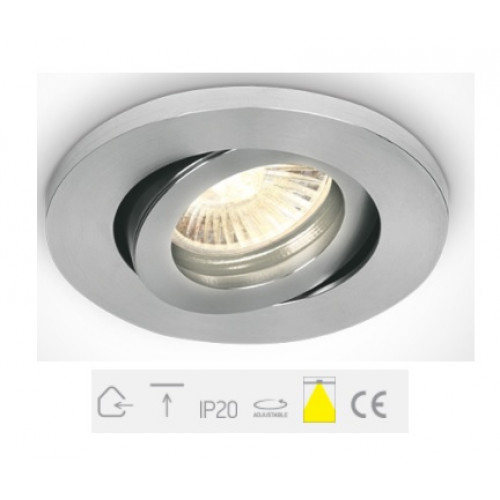 ONE Light, 11105AC/AL, Aluminium 50W Recessed Adjustable