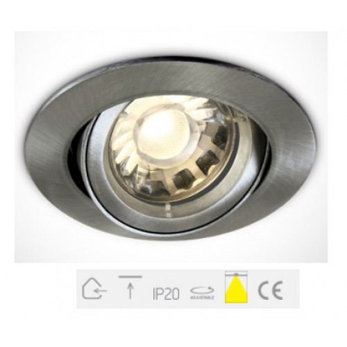 ONE Light, 11105C/MC, Brushed Chrome 50W Recessed Adjustable MR16 Spot