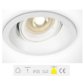 ONE Light, 11105CDG/W, White GU10 50w Semi Dark Light Adjustable MR16