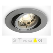 ONE Light, 11105CGU/G, Grey Recessed Adjustable MR16 Spot GU10 50w