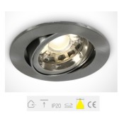 ONE Light, 11105CGU/MC, Brushed Chrome Recessed Adjustable GU10 50w